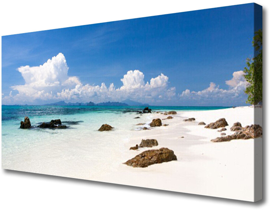 PL Tulup Obraz Canvas Plaża Morze Krajobraz 100x50cm