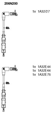BREMI Zestaw przewodów zapłonowych BREMI 206N200