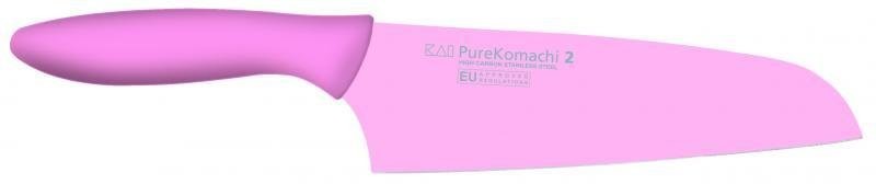 Kai Nóż Santoku Pure Komachi 2, różowy, 15 cm