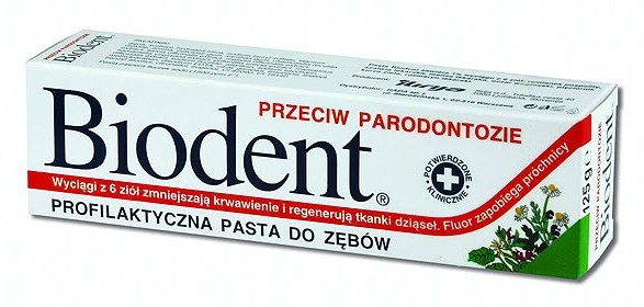 Biodent Pasta do zębów przeciw parodontozie 75g RADA