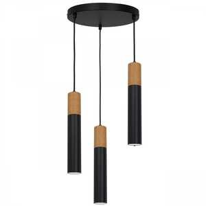 Luminex Cassa 1967 lampa wisząca zwis 3x60W GU10 czarna/drewniana