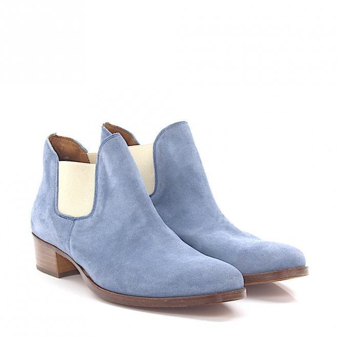 Budapester Budapester Chelsea Boots stretch zamsz niebieski