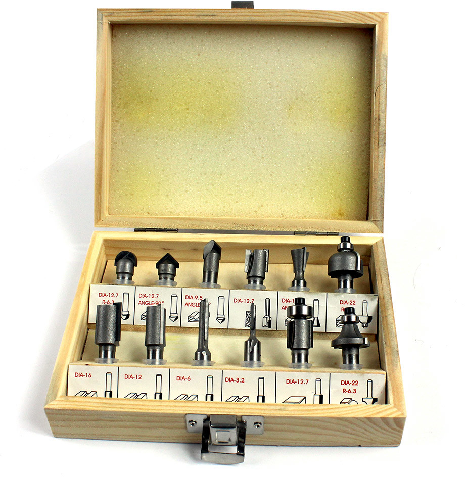 Zestaw FREZy Trzpieniowe Do Drewna 12szt. 8mm