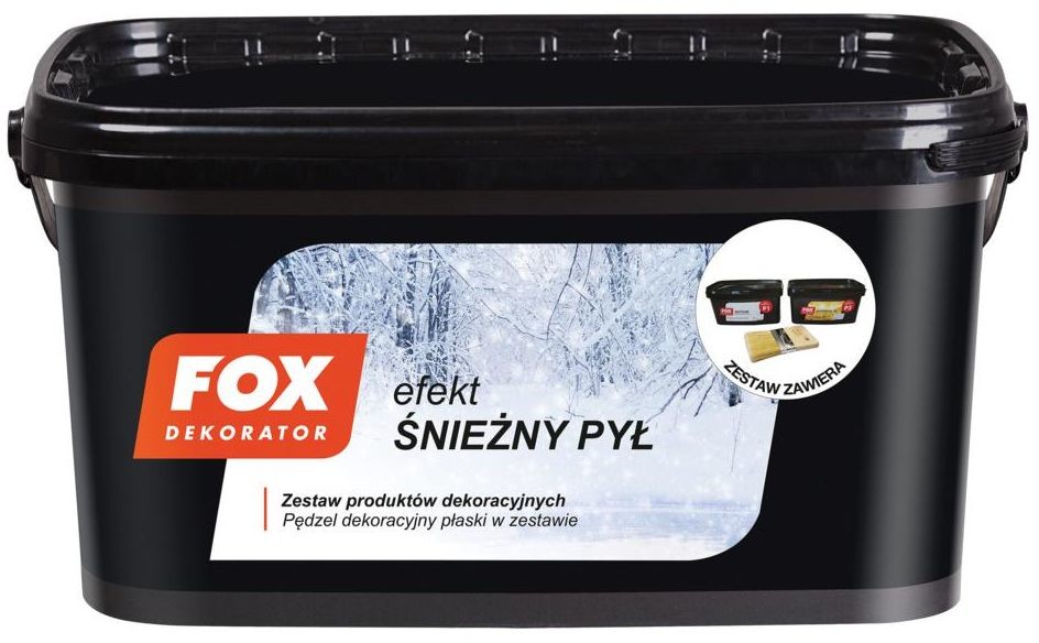 FOX Farba dekoracyjna DIAMENTO 3D 2 x 1 l Zestaw Efekt śnieżny pył FOX