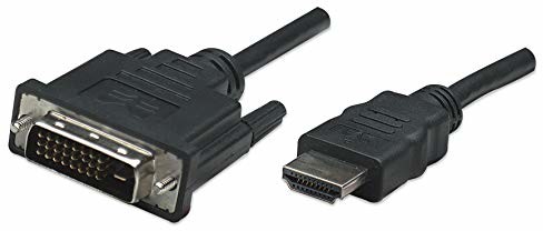 Manhattan wtyczka HDMI na wtyk DVI-D 24 + 1, Dual Link, czarny, 1 m