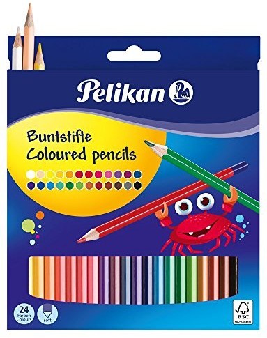 Pelikan Kredki buntst./12 trójkątna, sortowane, opakowanie z 12 kredek 700122