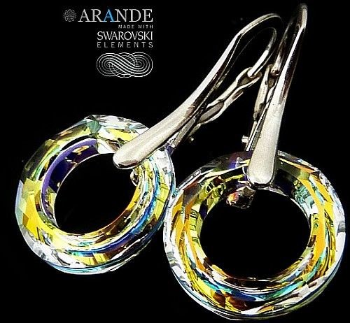 Swarovski Piękne Kolczyki Aurora Srebro Certyfikat
