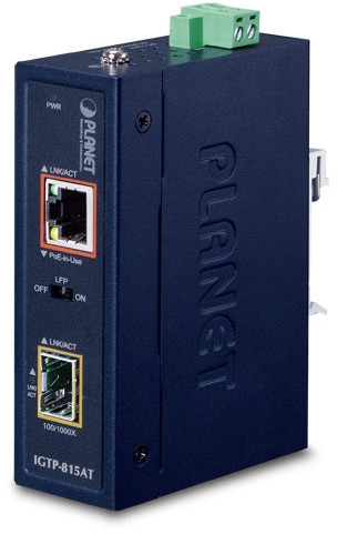 Planet IGTP-815AT konwerter sieciowy 1000 Mbit/s Niebieski IGTP-815AT