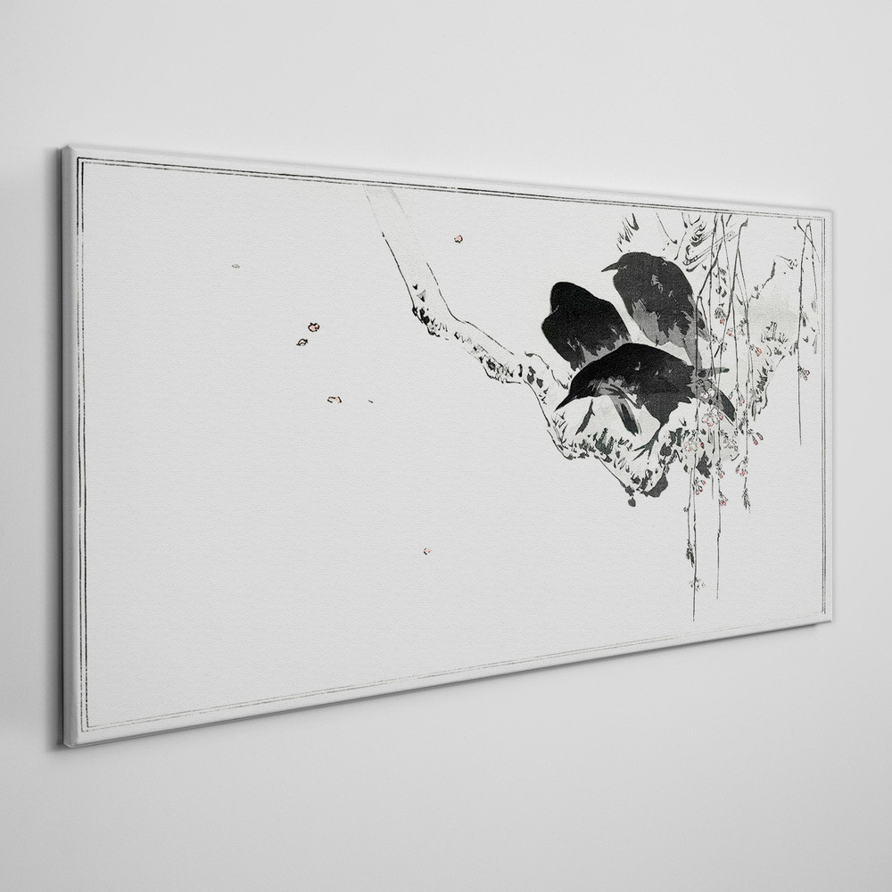 PL Coloray Obraz na Płótnie Gałąź Zwierzęta Ptaki 120x60cm