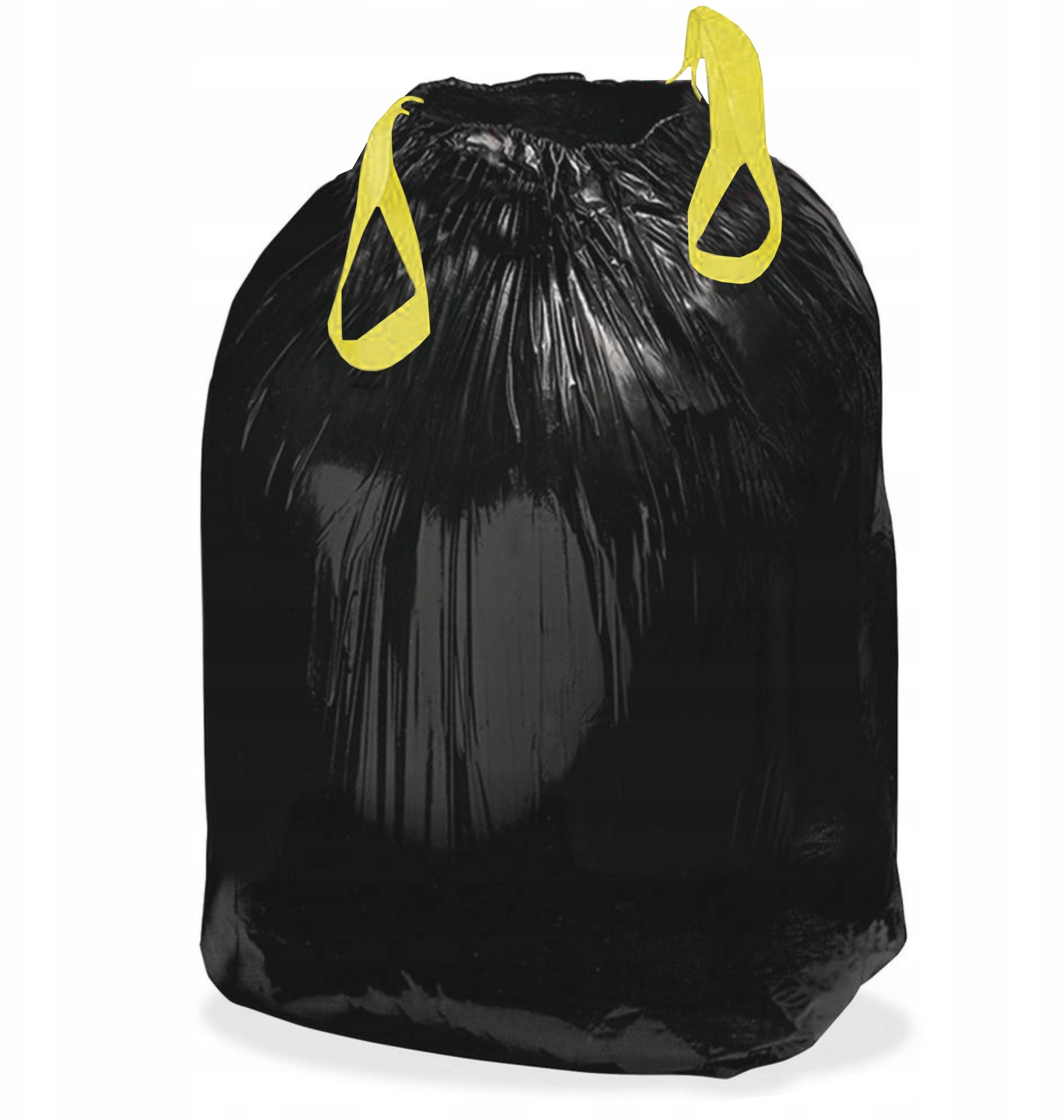 Worki na śmieci Ldpe czarne z Taśmą mocne 60L A10