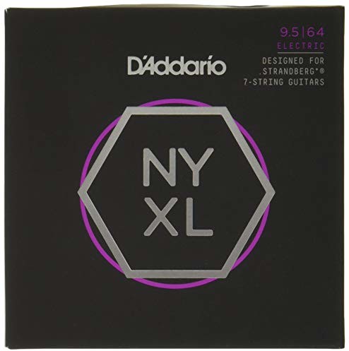 DAddario NYXL09564SB, niklowa rana, Strandberg 7-strunowy, super lekki Plus, 095-64 NYXL09564SB
