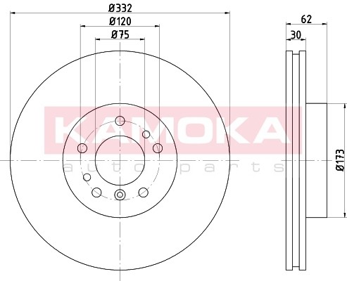 KAMOKA Tarcza hamulcowa 103298 103298