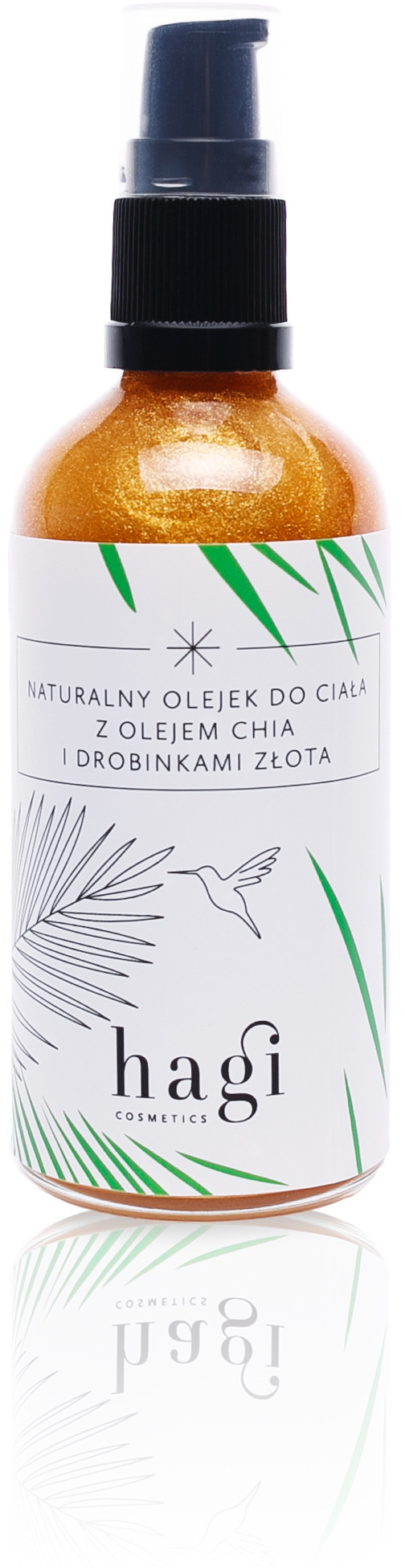 Hagi NATURALNY OLEJEK DO CIAŁA Z OLEJEM CHIA I DROBINKAMI ZŁOTA