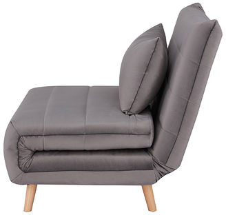 Signal Fotel rozkładany SPIKE VELVET Szary SPIKEVSZBU