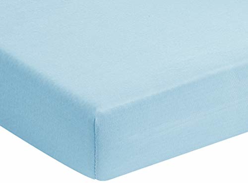 Träumeland TT04143 prześcieradło z gumką TENCEL błękit oceanowy, 60 x 120 + 70 x 140 cm, wielokolorowe