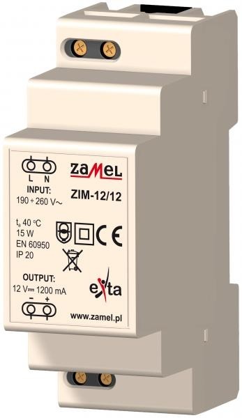 Zamel Zasilacz impulsowy ZIM-12/12 EXT10000159