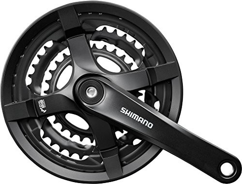 Shimano FC-ty501 korba 6/7/8-krotnie 48 38 28 z. łańcuch z pierścieniem ochronnym czarna 2017 MTB, czarny E-FCTY501C888CLB