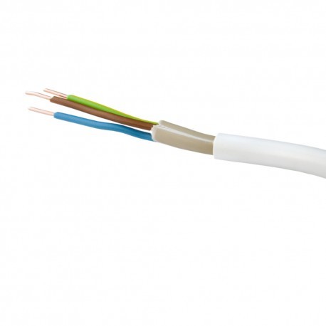 NKT 100m Przewód 3x2,5 mm2 NYM-J 300/500V biały kabel 5643