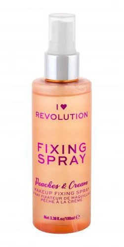 Makeup Revolution London London I Heart Revolution Fixing Spray Peaches & Cream utrwalacz makijażu 100 ml dla kobiet