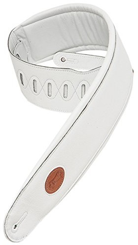 Levy's Leathers levy kroki leathers mss2  4-WHT 4 Signature Series Garment gitara skórzany pasek  biały