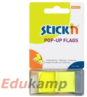 Stick'n Zakładki indeksujące w pojemniku STICK'N żółty (26010) 00009STN