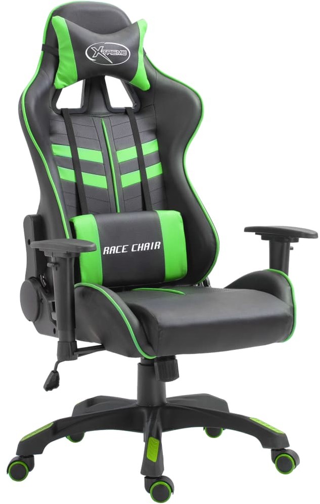 vidaXL vidaXL Fotel dla gracza, zielony, PU