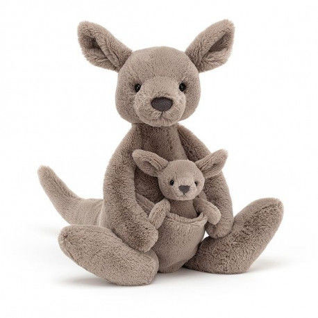 Jellycat MASKOTKA PLUSZOWA Mama Kangurzyca z małym, 37 cm KAR2K