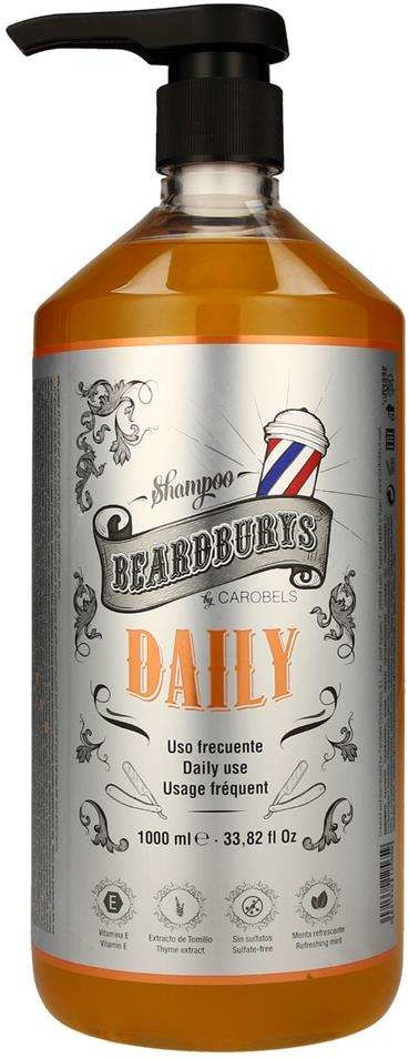 Beardburys Daily delikatny szampon do włosów do codziennego stosowania 1000 ml