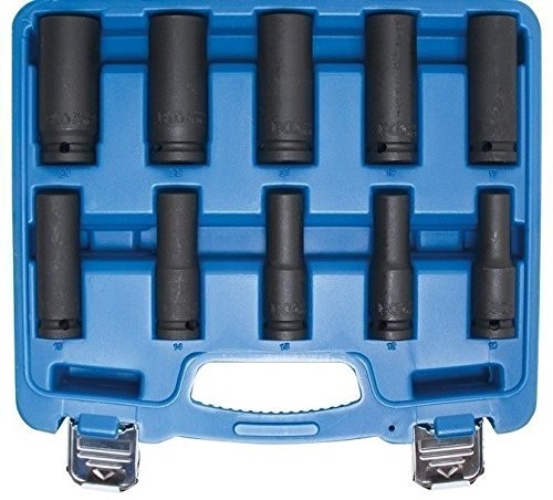 BGS-technic Wkładki BGS nasadka nasadka na klucz nasadowy, 12,5 MM, głęboka, 10  24 MM, 10-częściowy, 1 sztuki, 5206