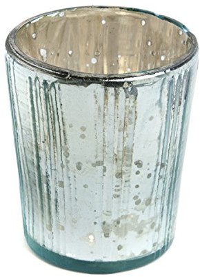 Insideretail insider etail 700452  9 zestaw 48ltblu Mercury świecznik ze szkła, pionowy z folią Distressed Niebieski, 48, 7 x 5 x 7 cm 700452-9-48LTBLU