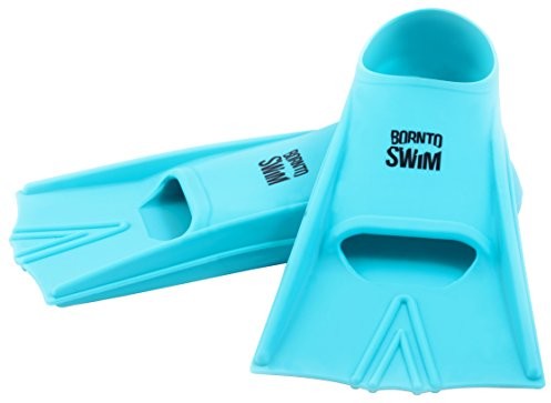 BornToSwim Bor NTO Swim dzieci silikonowe wkładki do pływania płetwy krótkie płetwy Training rozm. 27  29, turkusowy FIN-XX-U-J-27-29