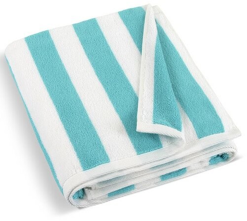 Bellatex  Ręcznik plażowy 163/176 biało-turkusowy