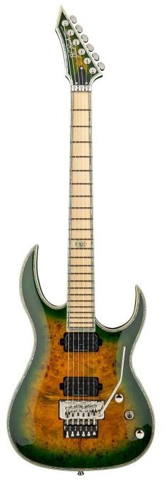 BC Rich Shredzilla Z6 Prophecy Exotic Floyd Rose Burl Top Reptile Eye gitara elektryczna
