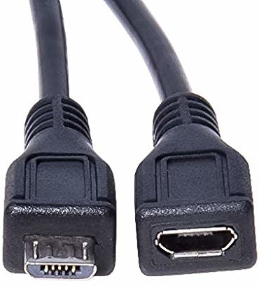 PremiumCord Kabel przedłużający Micro USB 2 m, gniazdo USB Micro B na wtyczkę Micro B, USB 2.0 High Speed kabel do transmisji danych, 2 x ekranowany, AWG28, kolor czarny, długość 2 m ku2me2f