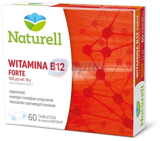 USP Zdrowie Naturell Witamina B12 Forte 100mcg x60 tabletek do ssania instant