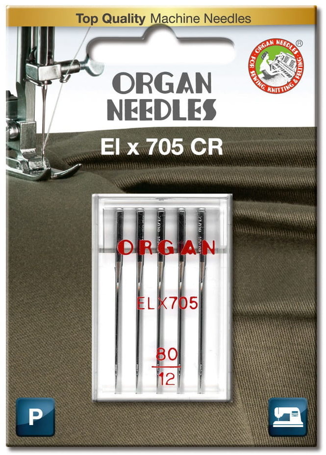 Organ Igły półpłaskie owerlok ELx705 CR 80 blistr