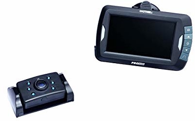 Pro User Pro-User DRC4310 16249 20123 cyfrowy radiowy system kamer cofania do systemów 12 V i 24 V z monitorem 4,3 cala i kamerą noktowizyjną bez zakłóceń sygnału 16249