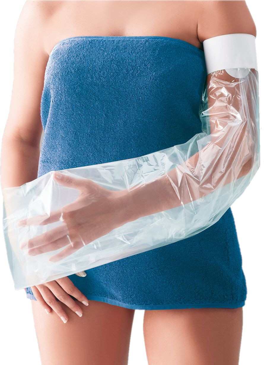 Thuasne Ochraniacz na gips, opatrunek lub ranę - wodoodporna osłona na rękę - pomoc w codziennej kąpieli - bezpieczeństwo i wygoda - 3 sztuki (Thuasne Shower