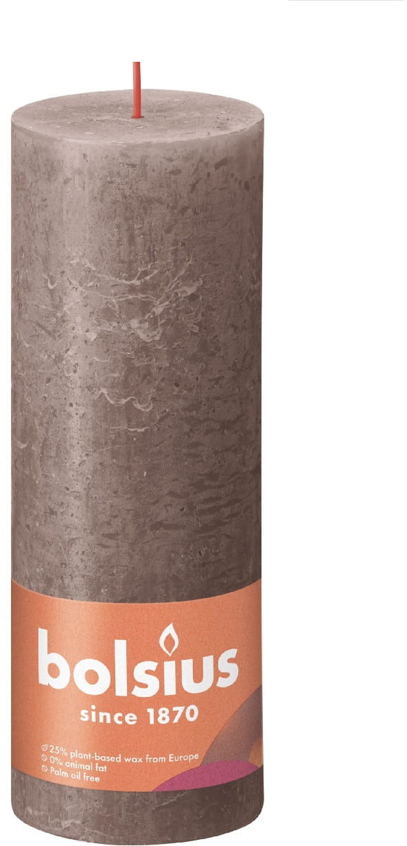 Bolsius Świeca Pieńkowa Rustic 19 cm RUSTYKALNY SZARY 149497