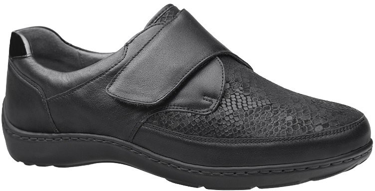 WALDLAUFER Półbuty WALDLAUFER 496H31 352 001-Schwarz H Henni-Soft Czarne Haluksy 21302
