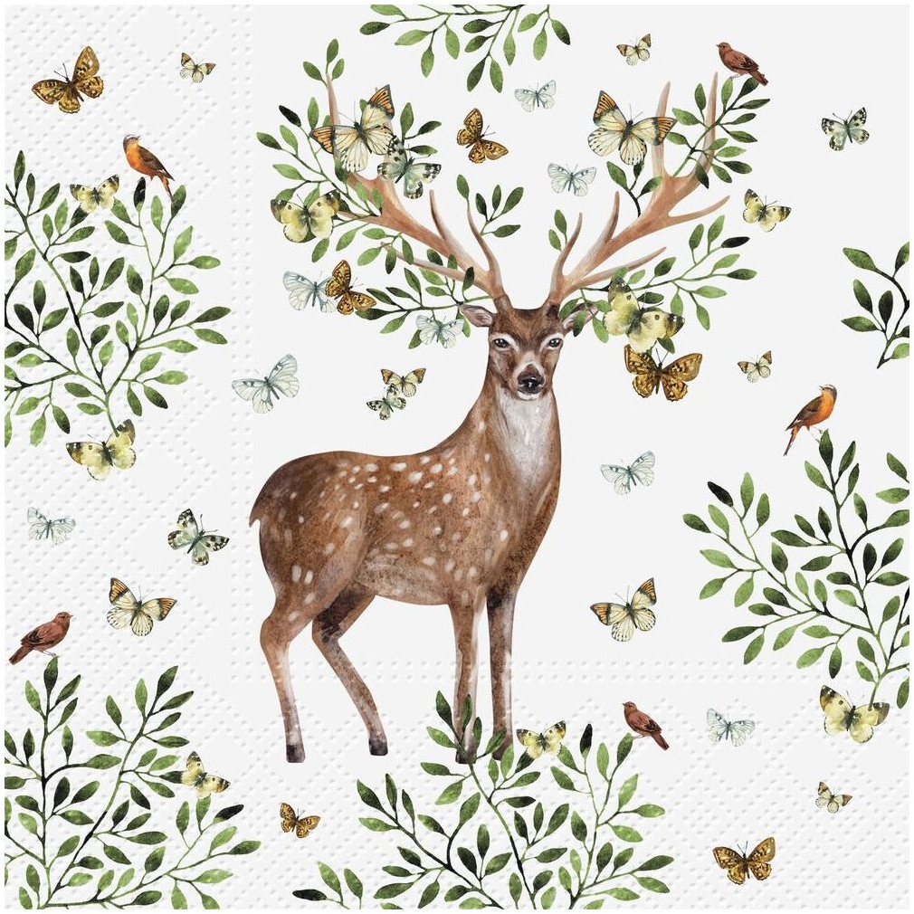 Paw DECOR COLLECTION Serwetki Forest Antlers 33 x 33 cm 20 szt.