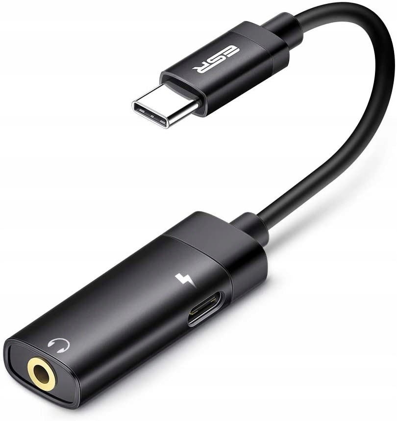 Adapter gniazda słuchawkowego Usb-c Pd Esr 2-w-1
