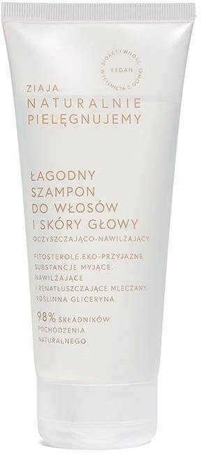 Ziaja Naturalnie Pielęgnujemy łagodny szampon do włosów i skóry głowy oczyszczająco-nawilżający 200ml 108309-uniw