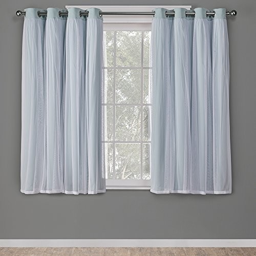 Home Exclusive Ekskluzywna Home catarina geschichteter masywna zasłona zaciemniająca i przezroczysty okienna kurtyna-tulejka z góry, poliester, EH8255-06 2-63G