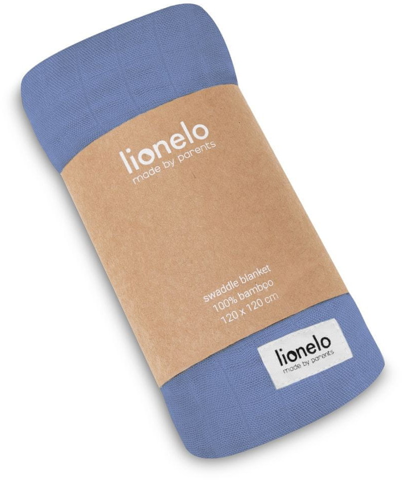 Lionelo kocyk Bamboo swaddle blue denim