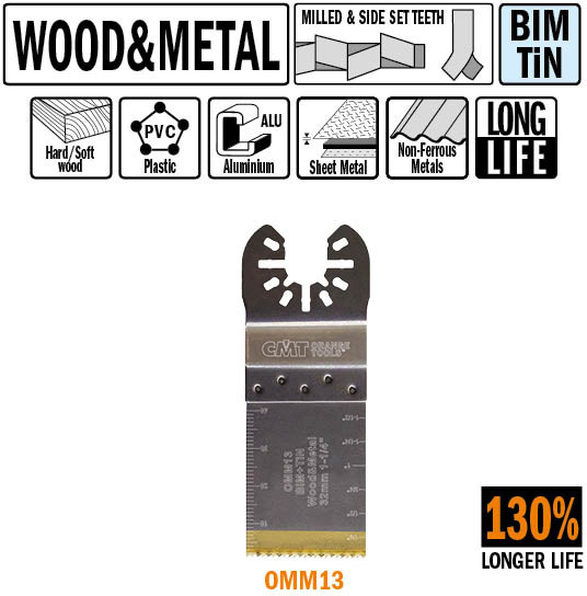 CMT BRZESZCZOT OSCYLACYJNY 32x40MM 18TPI UCHWYT UNIWERSALNY OMM13-X1 omm13) OMM13-X1