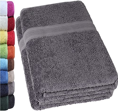 NatureMark 2-pak chusteczek prysznicowych jakość premium 70 x 140 cm chusta prysznicowa ręcznik kąpielowy podwójne opakowanie, antracytowy/szary, 70 X 140 CM 2er_dt_anth