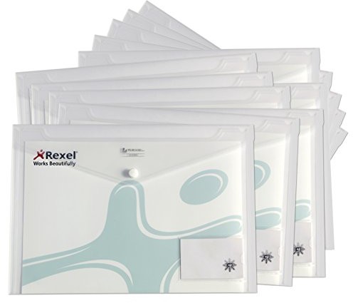 Rexel az2101663 Ice na dokumenty A4 praktyczne spoiwo z polipropylenu, z przepisami poprzecznego, dokumentów podróżnych, przezroczyste AZ2101663