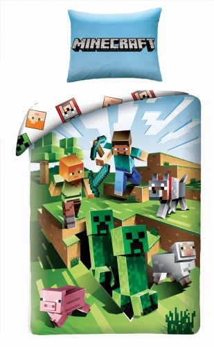 Halantex Pościel Minecraft 160x200 Alex Stiff Pig owca mnc-129