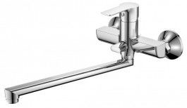 Bruckner BARON bateria umywalkowa/wannowa ścienna rozstaw 150mm wylewka 338mm chrom 612.025.1